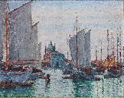 Max Arthur Stremel Schiffe an der Zattere in Venedig Spain oil painting artist